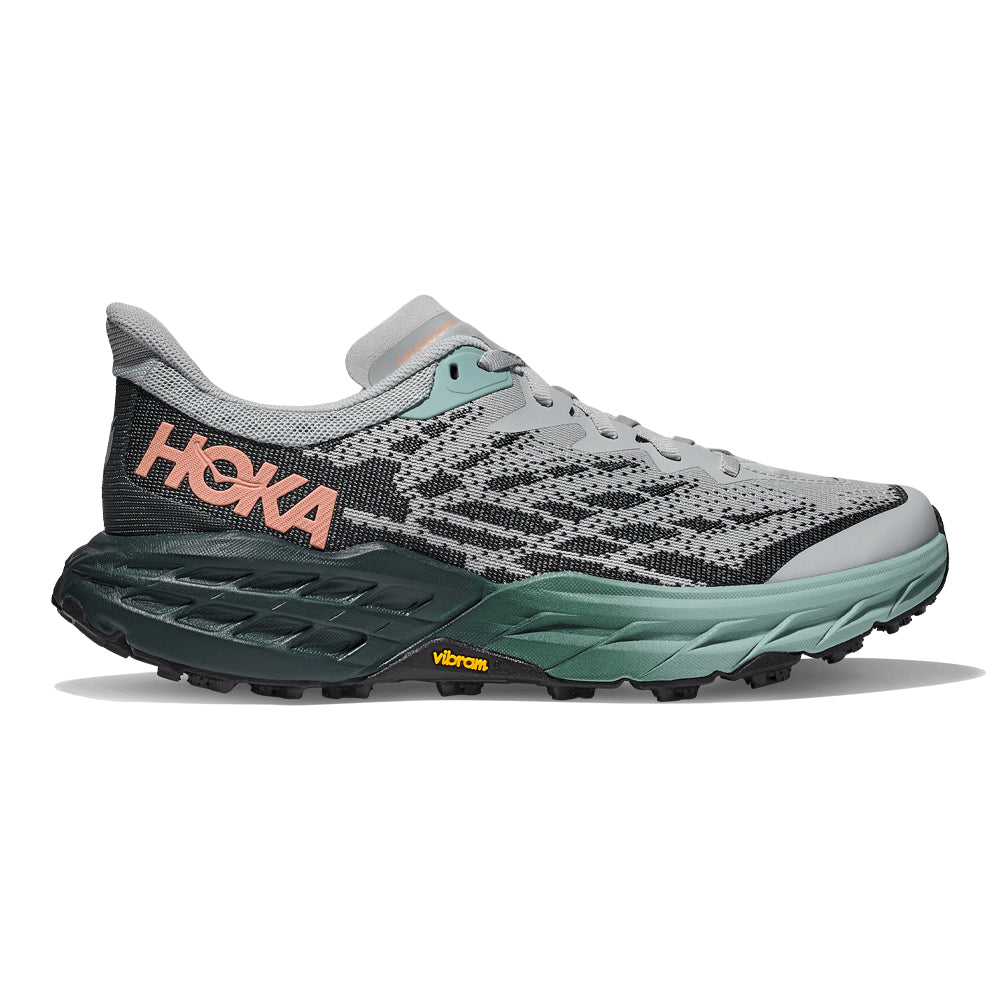 Women's Hoka One One Speedgoat 5, Harbor Mist/Spruce, 8.5 B Medium
