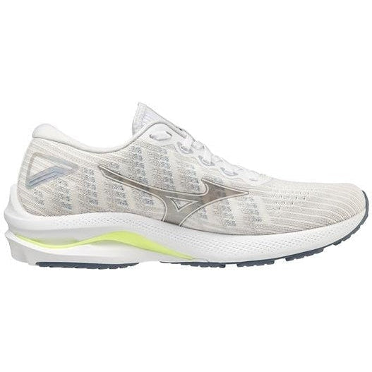 Women's Mizuno Wave Rider 25 Waveknit, Nimbus Cloud/White, 7.5 B Medium