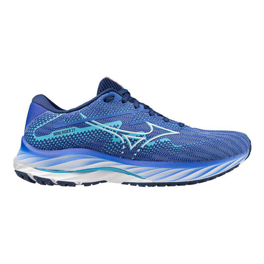 Women's Mizuno Wave Rider 27, Ultramarine-White, 8.5 B Medium