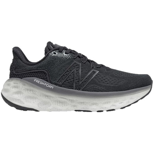 Women's New Balance Fresh Foam More v3, Black/Magnet/Black Metallic, 10.5 B Medium