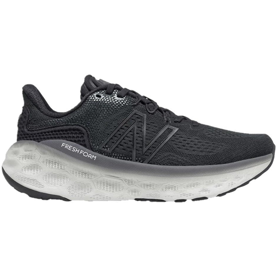 Women's New Balance Fresh Foam More v3, Black/Magnet/Black Metallic, 8 B Medium