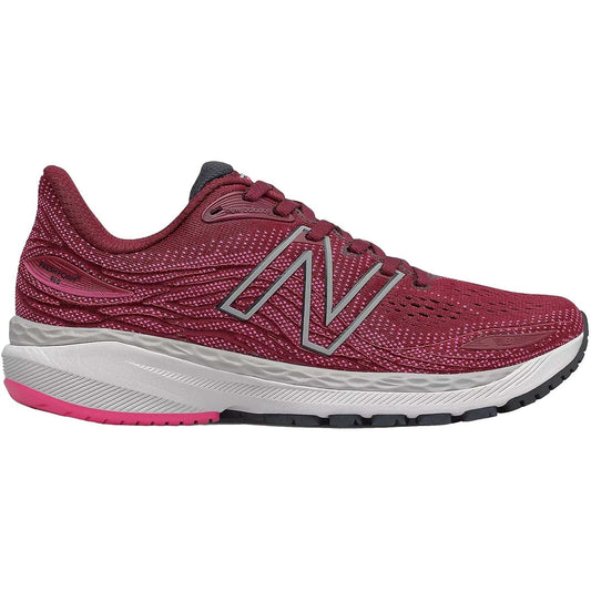 Women's New Balance Fresh Foam X 860v12, Garnet/Pink Glo, 7 B Medium