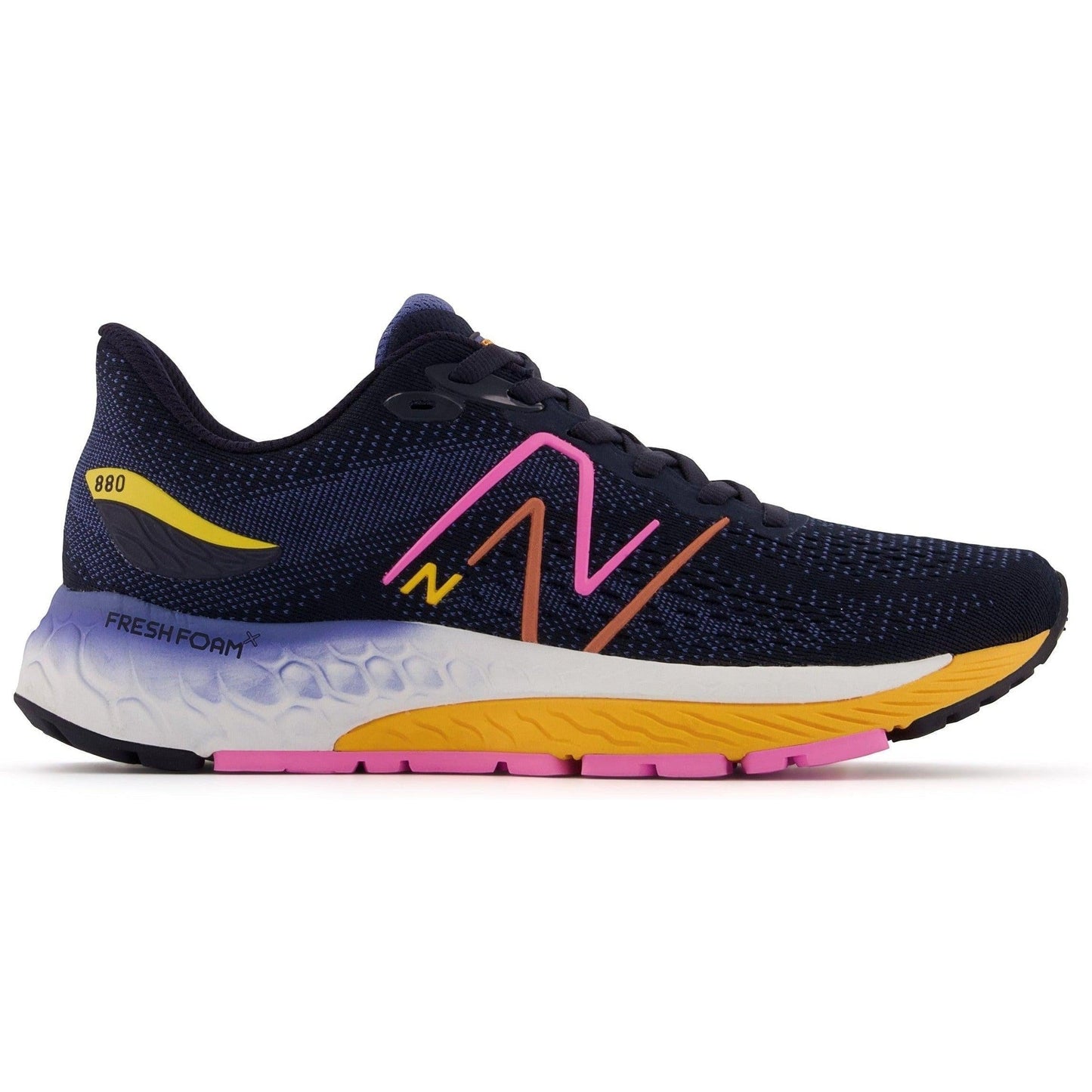 Women's New Balance Fresh Foam X 880v12, Eclipse/Vibrant Apricot, 8 2E Extra Wide