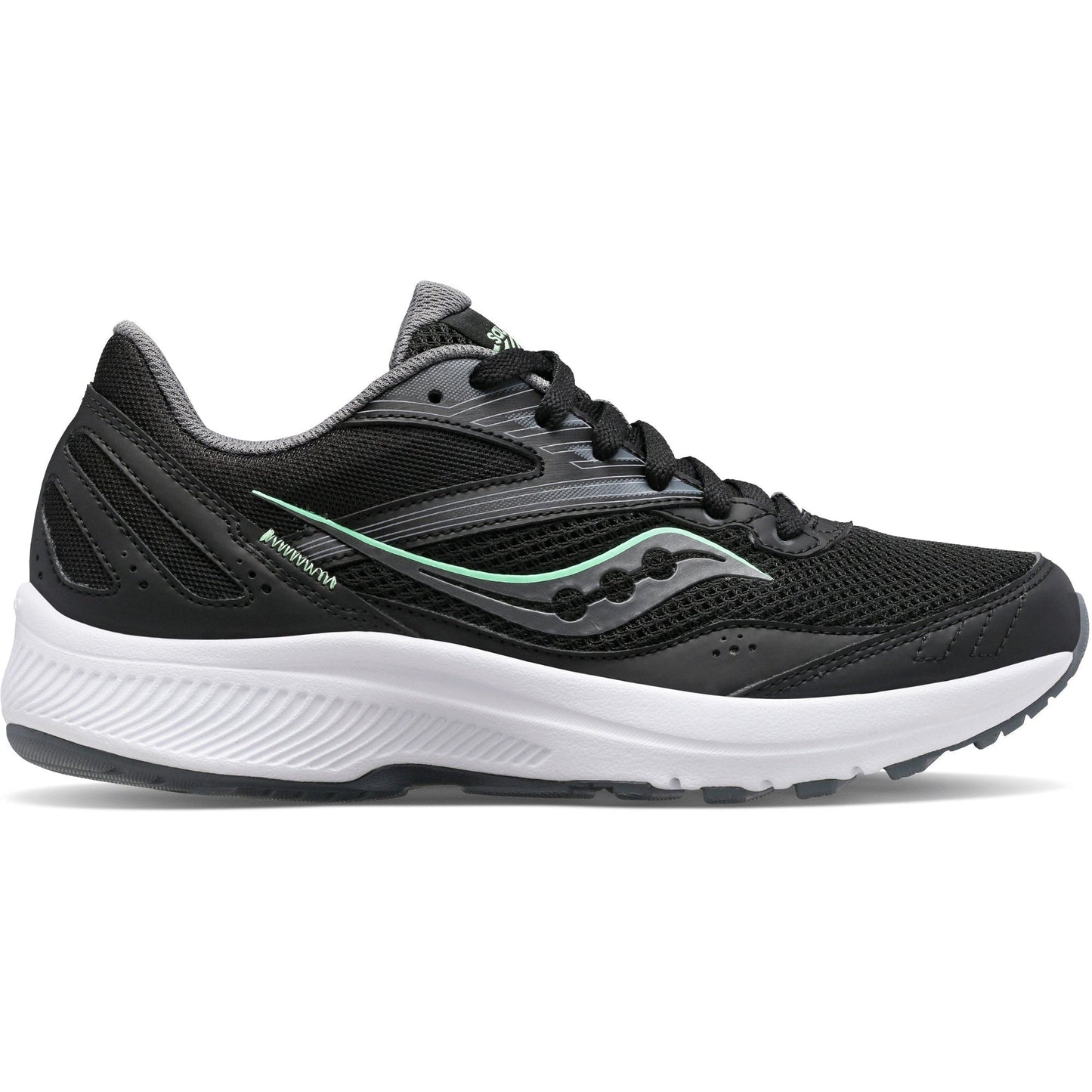 Women's Saucony Cohesion 15, Black/Meadow, 8 D Wide