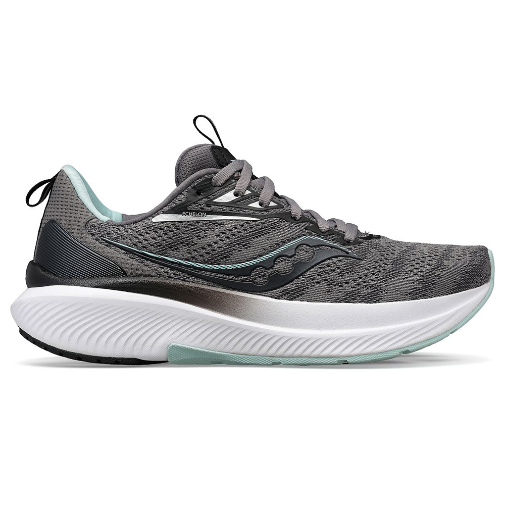 Women's Saucony Echelon 9, Charcoal/Ice, 7.5 B Medium