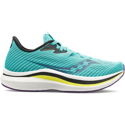 Women's Saucony Endorphin Pro 2, COOL MINT/ACID, 8.5 B Medium