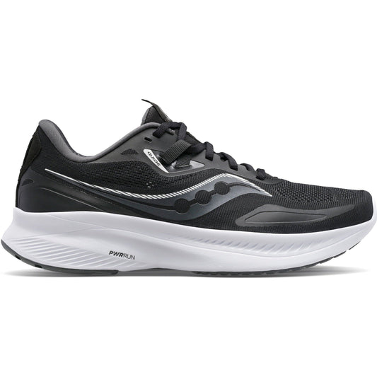 Women's Saucony Guide 15, Black/White, 6.5 D Wide