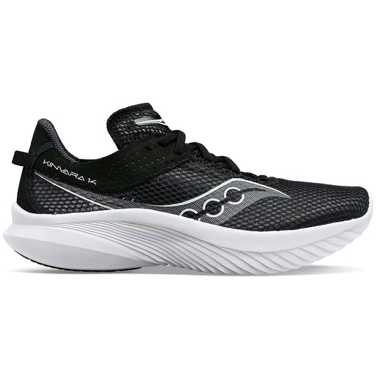 Women's Saucony Kinvara 14, Black/White, 7 D Wide