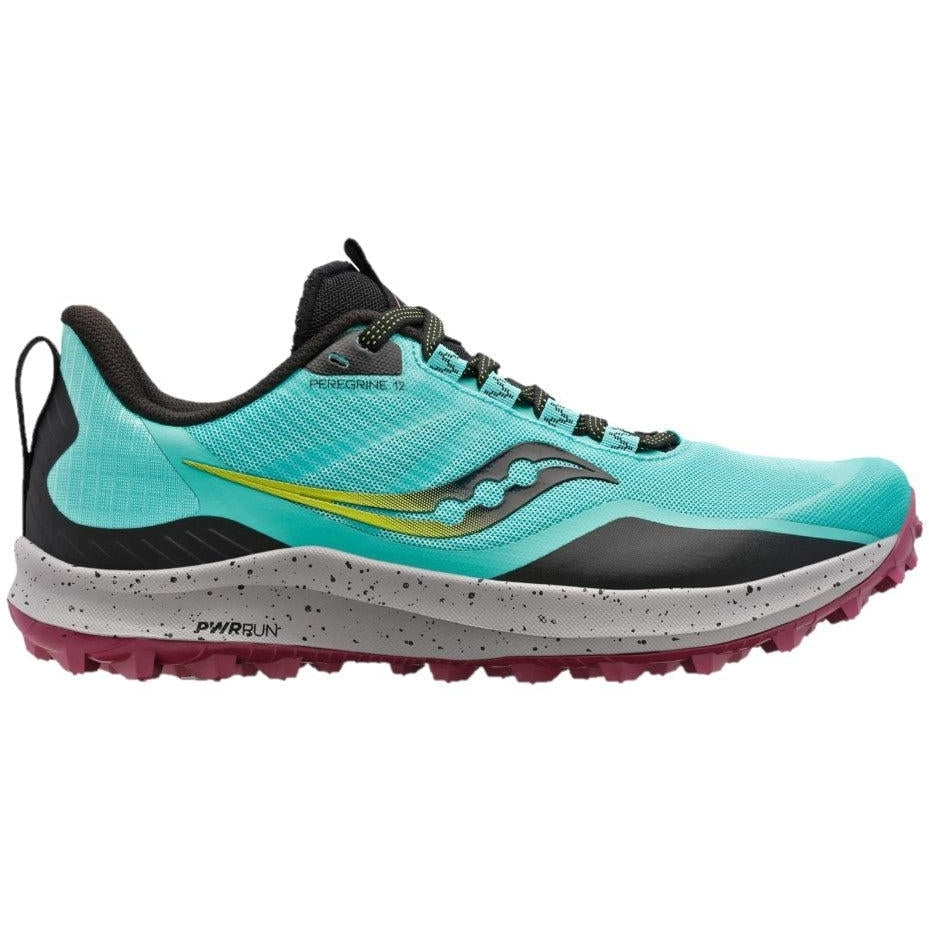 Women's Saucony Peregrine 12, Cool Mint/Acid, 9.5 B Medium