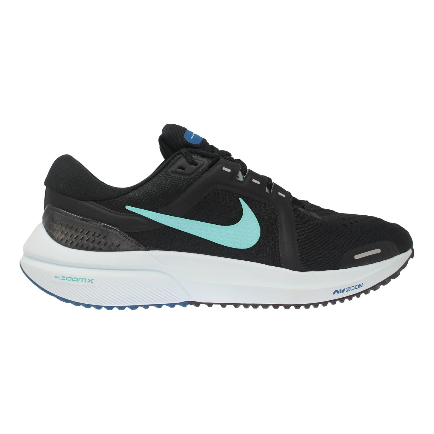 Women's Nike Air Zoom Vomero 16, Black/Aurora Green-Ghost Aqua, 10 B Medium