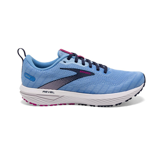 Women's Brooks Revel 6, Marina/Lilac Rose/Pink Lady, 8.5 B Medium