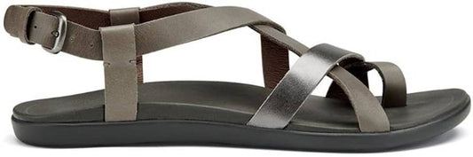 Women's Olukai Upena, Charcoal/Pewter, 8 B Medium